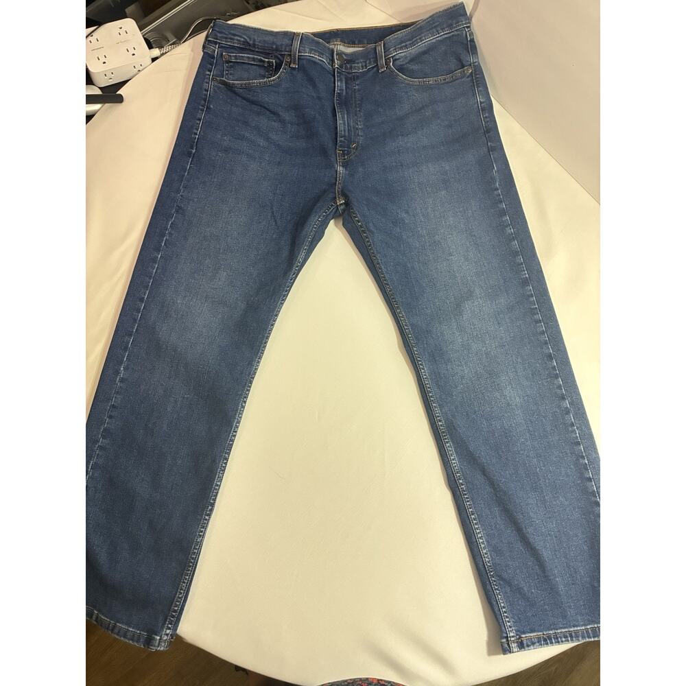 Levi’s 506 Jeans Mens 38x30 Standard Straight Fit Medium Wash Denim Blue Stretch